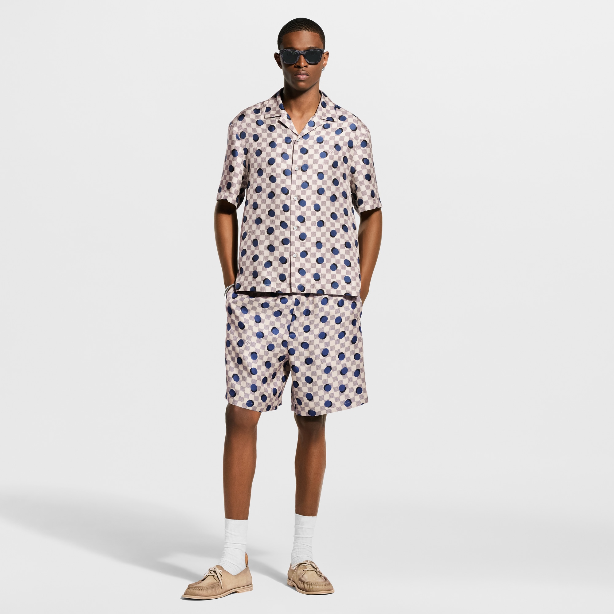 Damier Silk Short-Sleeved Shirt - Men - Ready-to-Wear | LOUIS